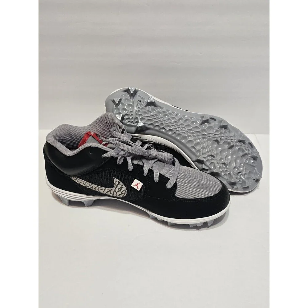 Nike Air Jordan Stadium 90 Low TD Men's Size 10 Football Cleat Black Cement